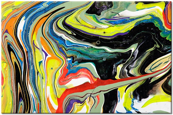 canvas-leinwandbild, abstrakt-fantasie, beige, bilder-abstrakt, blau, bunt, gelb, grau, kunst, malereien, orange, rot, schwarz, weiss, zeitgenoessische-kunst