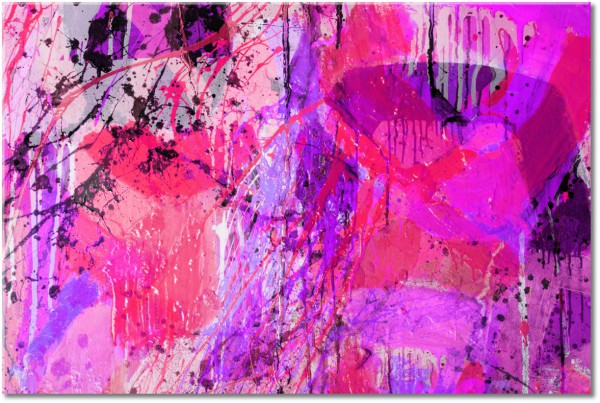 canvas-leinwandbild, abstrakt-fantasie, beige, bilder-abstrakt, kunst, malereien, pink, rot, schwarz, violett, zeitgenoessische-kunst