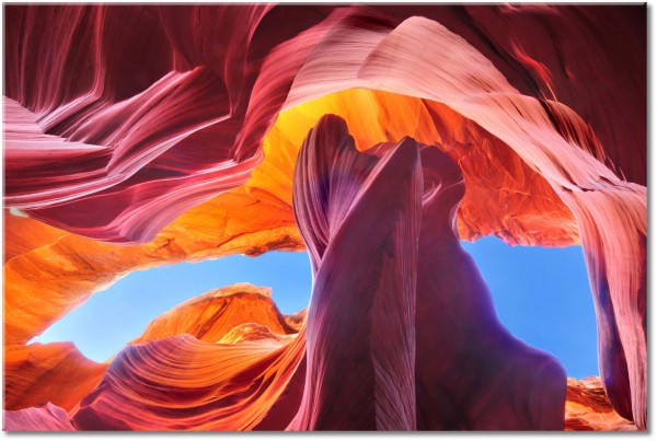 canvas print, blue, brown, canyons, cliffs, landscapes, orange, pink, red, united-states, various-landscapes, yellow