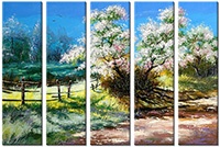 5 panels canvas print