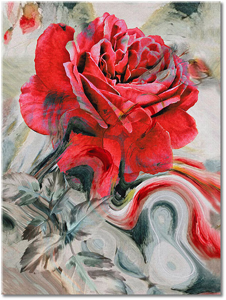 canvas print, abstract-fantasy, art, beige, black, brown, flowers, gray, green, paintings, red, roses, still-life, still-life-other-paintings, white