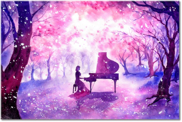 canvas print, abstract-fantasy, paintings, paintings-characters, pink, purple, white