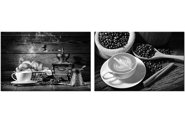 Set von 2 Leinwandbilder: Die Magie des Kaffees