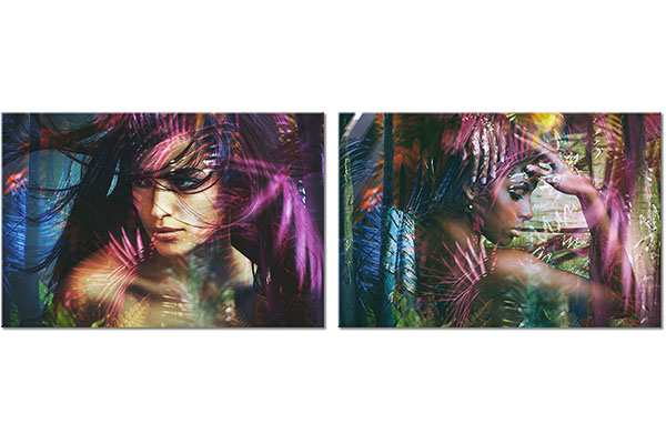 set of 2 canvas prints: Exotic Women